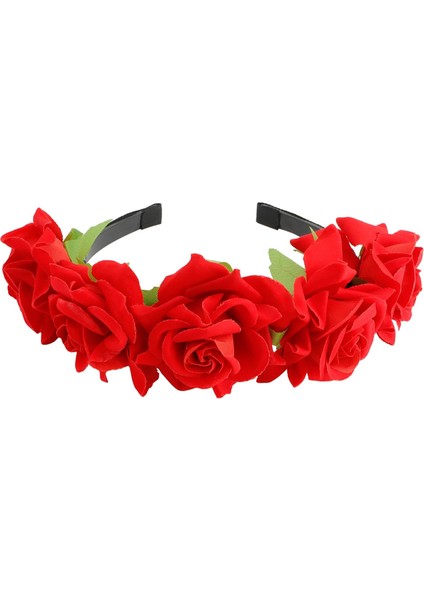 Flower Headband Red Rose Headband (Yurt Dışından)