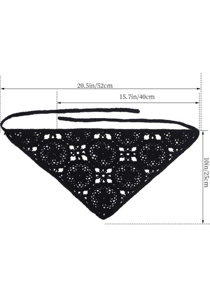 Crochet Turban Headband Headband Women Girls Knitted Floral Hair Accessories Hair Style Holiday Decoration (Black) (Yurt Dışından) modelleri