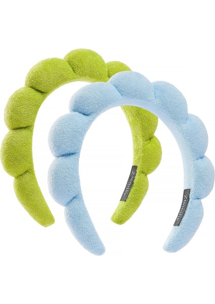 Spa Headbands For Face Washing Or Facial 2 Piece Set Skin Care Headband Fluffy Makeup Headband For Face Washing, Facial Mask, Skin Care (Yurt Dışından)