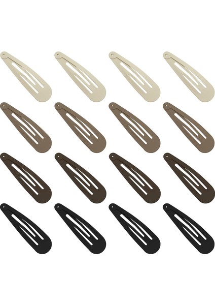 Women And Girls Snap Hair Clips Water Drop Non-Slip Hair Clips Heavy Coated Metal Hair Clip Accessories Mixed Colors 20 Pieces 4.8cm (Yurt Dışından)