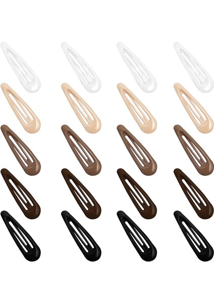 Women And Girls Snap Hair Clips Water Drop Non-Slip Hair Clips Heavy Coated Metal Hair Clip Accessories Mixed Colors 20 Pieces 4.8cm (Yurt Dışından) fiyatları