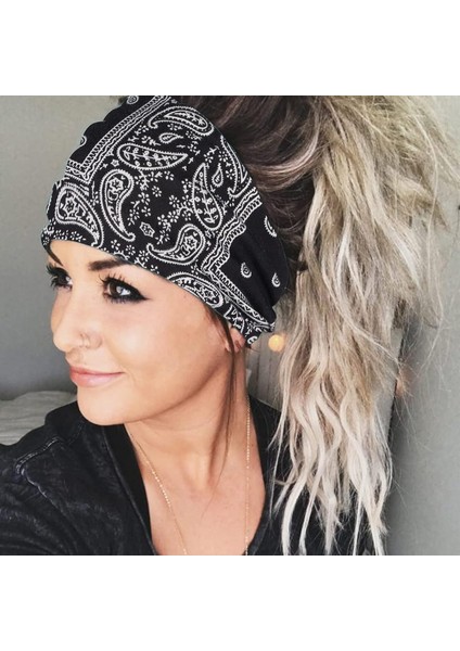 Women's Wide Headband Bohemian Bandeau Headband Exercise Headband Elastic Non-Slip Hairband 4 Pack (Fashion) (Yurt Dışından) fiyatları