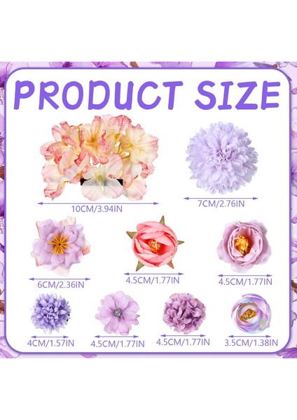 21PCS Flower Hairpins Rose Hairpins Women Hairpins Flower Hair Accessories Bohemian Bridal Claw Clips Hairpins Hairpins Girls Wedding Headdresses (Yurt Dışından) fırsatları