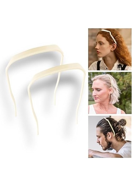 2pcs Square Invisible Hairband Curly Thick Headband Medium Thick Large Hairband Women Curly Hair Fixing Tools Women (Yurt Dışından)