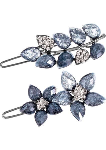 2.5 Inch Hair Clip Ink Blue Clip Flower Small Hair Clip Decoration Wedding Engagement Prom Hair Accessories Women Girls Bride (Yurt Dışından) fiyatları