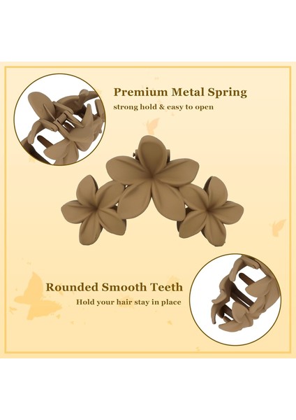 Women's Large Matte Claw Hair Clips - 4.5 Inch Non-Slip Strong Fixing Clips For Thick Hair, Hair Accessories (Yurt Dışından) fırsatları