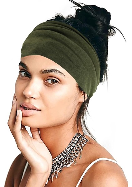 Women's Headband Non-Slip Wide Hairband Knotted Turban Elastic Fashion Headband Sweatproof Elastic Headband Fashion Wrap Headband Girls Hair Accessories 6-Pack (Yurt Dışından) fırsatları