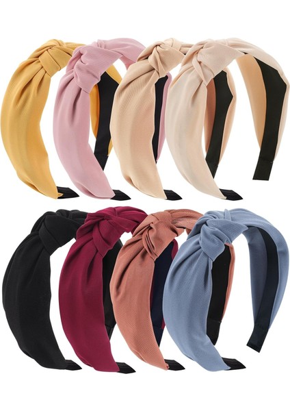 Pcs Women's Headband Knotted Headband Fashion Women's Headband Coffee Series Knotted Wide Headband (Yurt Dışından)