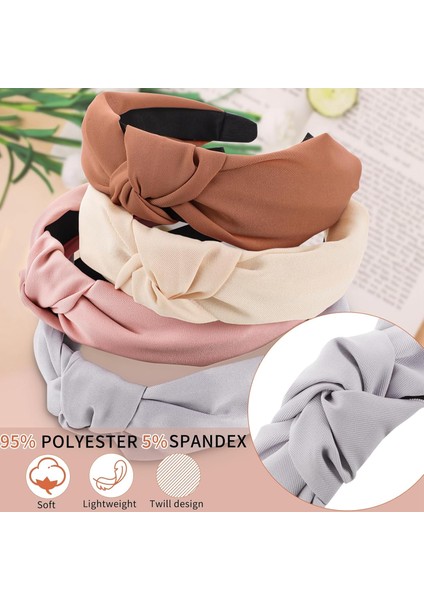 Pcs Women's Headband Knotted Headband Fashion Women's Headband Coffee Series Knotted Wide Headband (Yurt Dışından) modelleri