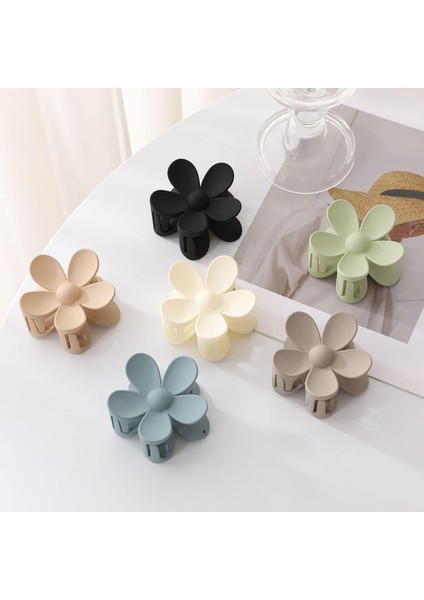 Matte Flower Hair Clips Big Claw Clips For Women's Thick Hair Big Cute Hair Clips Non-Slip Strong Fixation For Women's Thin Hair Ladies Girls Hair Accessories 6 Colors (Yurt Dışından) fırsatları