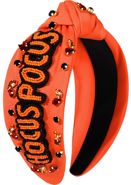 Halloween Headband Women's Ghost Pumpkin Spider Ghost Head Knotted Headband Decoration Wide Top Knot Headband Halloween Hair Accessories Costume Party Gift (Yurt Dışından)
