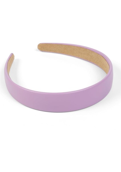 Womens Headband Girls Headband 1.2 Inch Lavender Headband Women Hair Non-Slip Faux Leather Headband Solid Color Hard Headband Women Hair Accessories (Yurt Dışından)