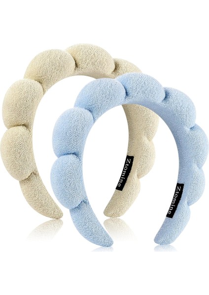 Spa Headbands For Face Washing Or Facial 2 Piece Set Skin Care Headband Fluffy Makeup Headband For Face Washing, Facial Mask, Skin Care (Yurt Dışından)