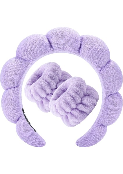 Spa Headband For Face Washing Skin Care Headband Terry Cloth Bubble Soft Hairband For Women Girls Fluffy Padded Headdress Non-Slip Thick Hair Accessories (Yurt Dışından)