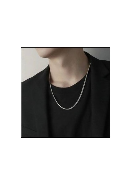Paslanmaz Çelik Boru Yılan Sırtı Kolye 3mm ml Unisex 60 Sm Uzatma indirimleri