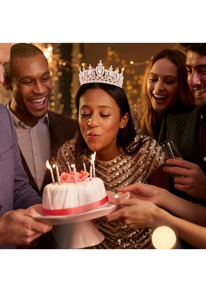 Crystal Crown And Tiara Women Queen Headband Princess Tiara Girls Non-Slip Jewelry Adult Topper With Comb Bridal Wedding Party Hair Accessories (Yurt Dışından) fırsatları