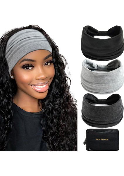 Wide Bohemian Hair Hoop Women's Large Hairband Elastic Non-Slip Headband Twist-Knot Accessory Suitable For Sports Yoga And Running (Yurt Dışından) fiyatları