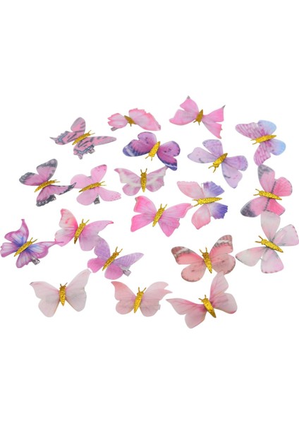21PCS Butterfly Hair Clips Small Hair Clips Women Glitter Fixed Hair Clips Kawaii Butterfly Headband Wedding Back To School Hair Accessories Gifts (MULTI-COLOR-21PCS) (Yurt Dışından)