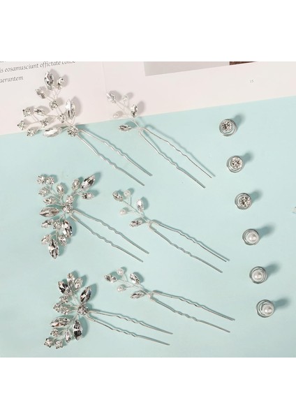 12PCS Women Hair Accessories Pearl Crystal Bridal Hair Clips Bridal Wedding Hair Accessories Bridal Bridesmaids Vintage Hair Accessories (Yurt Dışından) fiyatları