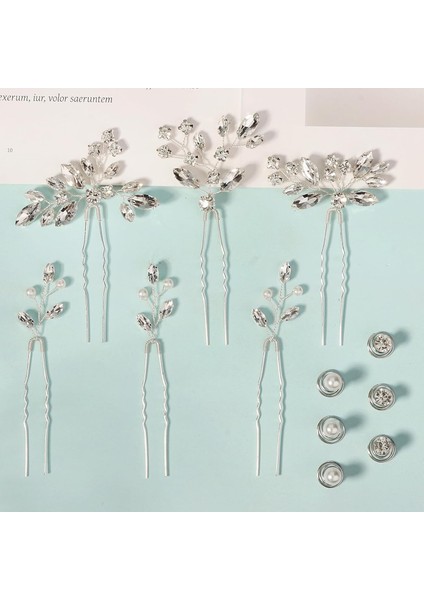 12PCS Women Hair Accessories Pearl Crystal Bridal Hair Clips Bridal Wedding Hair Accessories Bridal Bridesmaids Vintage Hair Accessories (Yurt Dışından) modelleri