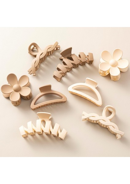 Pcs Women's Hairpins Thick Hair Flower Claw Clips Non-Slip Hair Accessories Multiple Styles Neutral Color Hairpins Very Suitable For Girls (Yurt Dışından) fiyatları