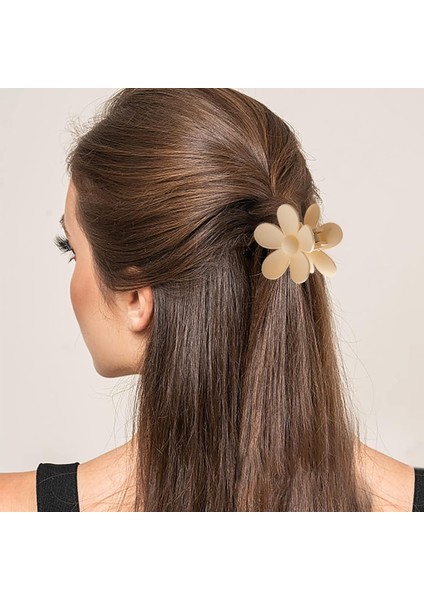 Pcs Women's Hairpins Thick Hair Flower Claw Clips Non-Slip Hair Accessories Multiple Styles Neutral Color Hairpins Very Suitable For Girls (Yurt Dışından) fırsatları