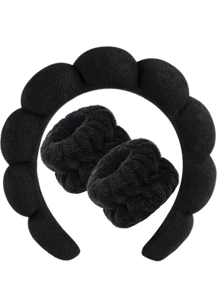 Spa Headband For Face Washing Skin Care Headband Terry Cloth Bubble Soft Hairband For Women Girls Fluffy Padded Headdress Non-Slip Thick Hair Accessories (Yurt Dışından)