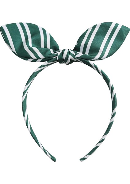 Women's Knotted Bow Headband Wizard Costume Striped Tiara Halloween Party Travel Witch Cosplay Hair Accessories (Yurt Dışından)