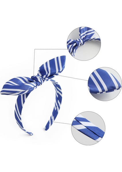 Women's Knotted Bow Headband Wizard Costume Striped Tiara Halloween Party Travel Witch Cosplay Hair Accessories (Yurt Dışından) fırsatları