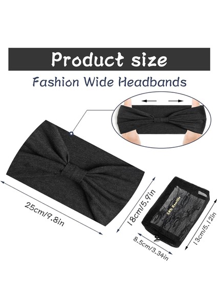 Wide Bohemian Hair Hoop Women's Large Hairband Elastic Non-Slip Headband Twist-Knot Accessory Suitable For Sports Yoga And Running (Yurt Dışından)