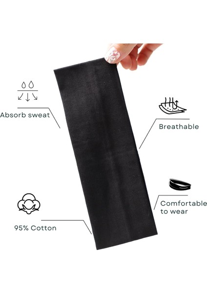 Women's Headband 3-Pack Cotton Non-Slip Headband Sweat-Absorbent Thickened Headband Hair Accessories (Yurt Dışından) fiyatları