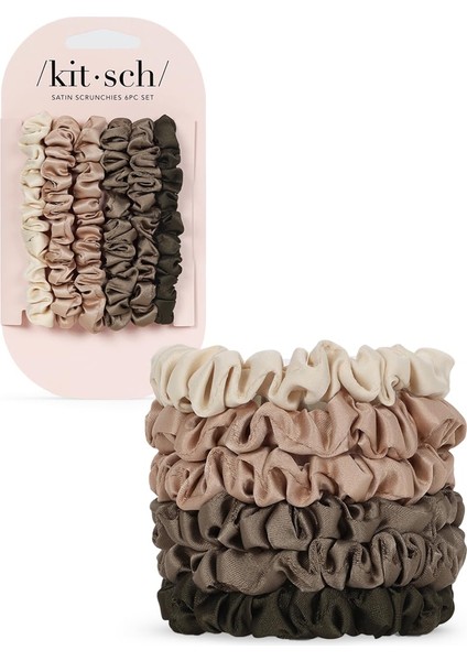 Women's Satin Headbands - Softer Than Silk, Damage-Free Ponytail Headbands | Eucalyptus 6 Pcs (Yurt Dışından)