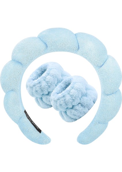 Spa Headband For Face Washing Skin Care Headband Terry Cloth Bubble Soft Hairband For Women Girls Fluffy Padded Headdress Non-Slip Thick Hair Accessories (Yurt Dışından)