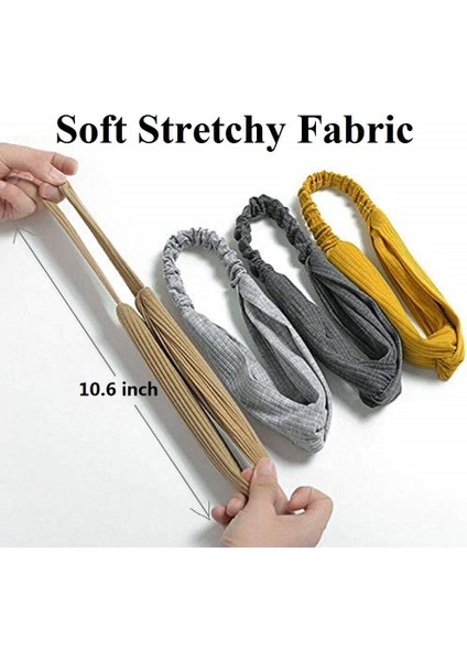 Women's Hair Hoop Twist Women's Headband Bohemian Elastic Hairband Non-Slip Girls Cross Headband Yoga Exercise Vintage Hair Accessories (Yurt Dışından) modelleri