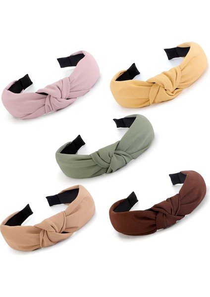 Pack Women's Headband Knotted Headband Solid Color Headband Non-Slip Headband Women's Thin Thick Short Hair Washing Face Hair Accessories Women's Gift (Yurt Dışından)