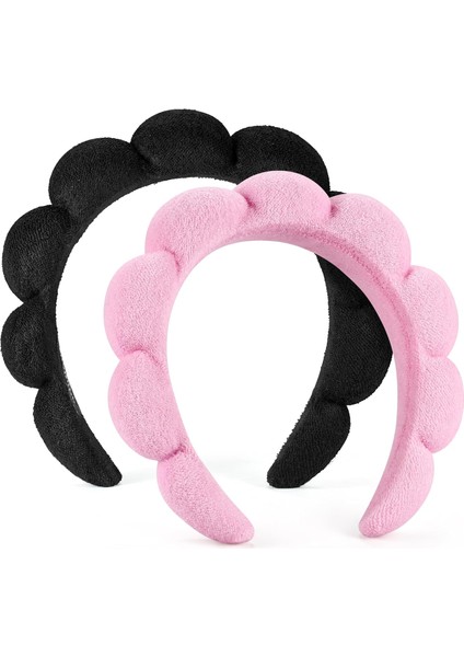 Spa Headbands For Face Washing Or Facial 2 Piece Set Skin Care Headband Fluffy Makeup Headband For Face Washing, Facial Mask, Skin Care (Yurt Dışından) modelleri