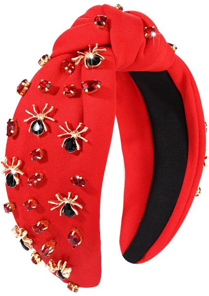 Halloween Headband Women's Ghost Pumpkin Spider Ghost Head Knotted Headband Decoration Wide Top Knot Headband Halloween Hair Accessories Costume Party Gift (Yurt Dışından)