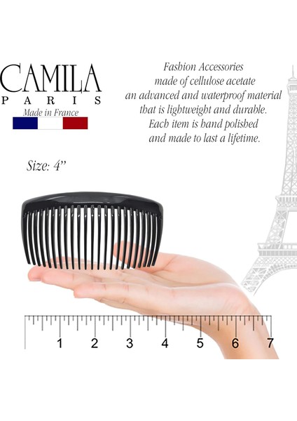 Side Comb Large 2-Piece Set Round Tortoise Shell Soft And Durable Cellulose Strong Fixation Women's Hair Clips Non-Slip Styling Girls Hair Accessories (Yurt Dışından)