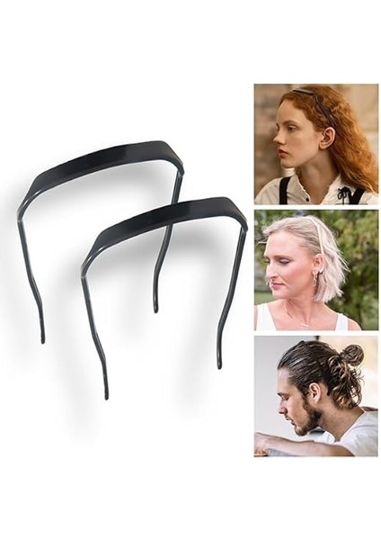 2pcs Square Invisible Hairband Curly Thick Headband Medium Thick Large Hairband Women Curly Hair Fixing Tools Women (Yurt Dışından) fiyatları
