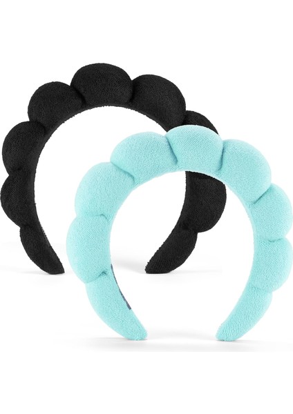 Spa Headbands For Face Washing Or Facial 2 Piece Set Skin Care Headband Fluffy Makeup Headband For Face Washing, Facial Mask, Skin Care (Yurt Dışından)