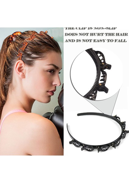 Pieces Bangs Hairstyle Hairpin Headband Professional Braided Bangs Clip Tooth Headband Braiding Tools Ladies Girls Fashion Hair Accessories (Yurt Dışından) modelleri