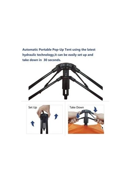6 Kişilik Otomatik Kurulum Çift Katman Çadır Kamp Balık ve Çocuk Oyun Çadırı 220CMX250CMX160CM