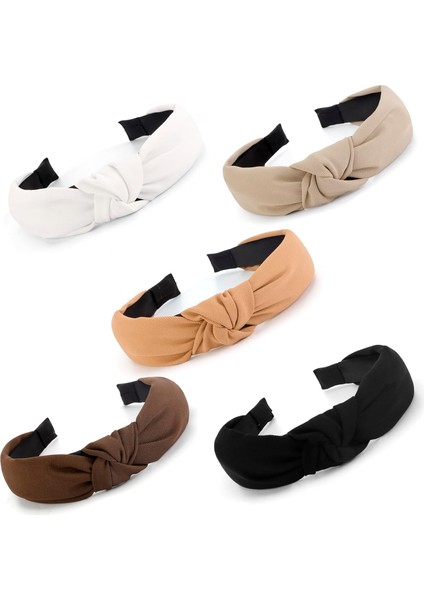 Pack Women's Headband Knotted Headband Solid Color Headband Non-Slip Headband Women's Thin Thick Short Hair Washing Face Hair Accessories Women's Gift (Yurt Dışından)