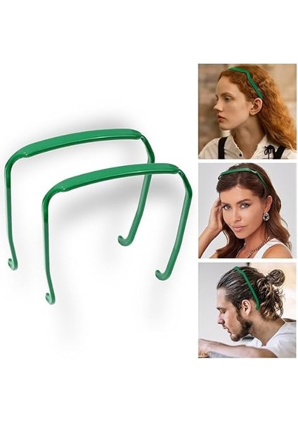 2pcs Square Invisible Hairband Curly Thick Headband Medium Thick Large Hairband Women Curly Hair Fixing Tools Women (Yurt Dışından)