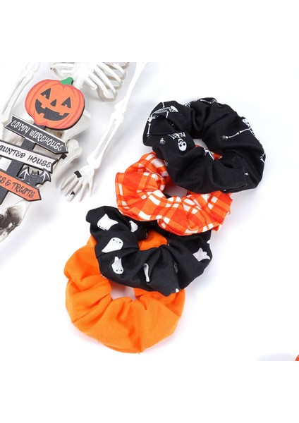 Halloween Headband Girl Ghost Skull Headband Autumn Orange Plaid Hair Accessories Gift Headband (Yurt Dışından) fırsatları