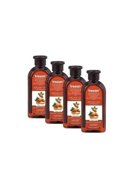 Argan Yağı & Phytokeratin Besleyici ve Kırılma Karşıtı Bakım Şampuanı 300 ml x 4 Adet