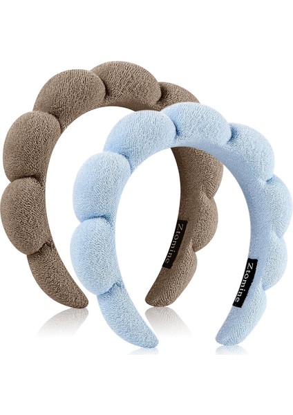 Spa Headbands For Face Washing Or Facial 2 Piece Set Skin Care Headband Fluffy Makeup Headband For Face Washing, Facial Mask, Skin Care (Yurt Dışından)