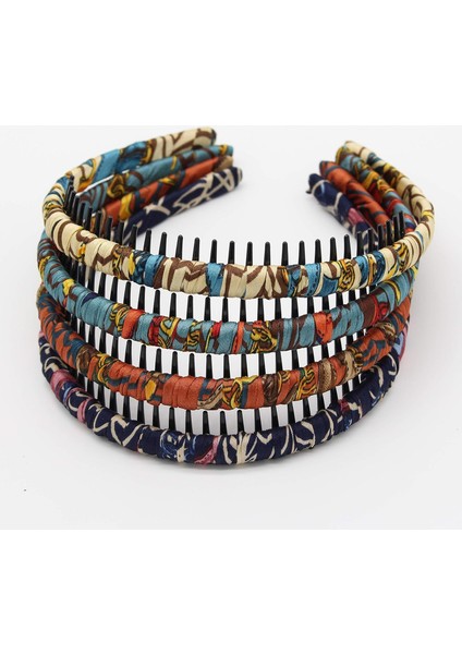 Fashion Floral Teeth Headband Comb Hair Accessories Non-Slip Headband Soft And Comfortable Headband For Women/girls (4 Colors) (Yurt Dışından)