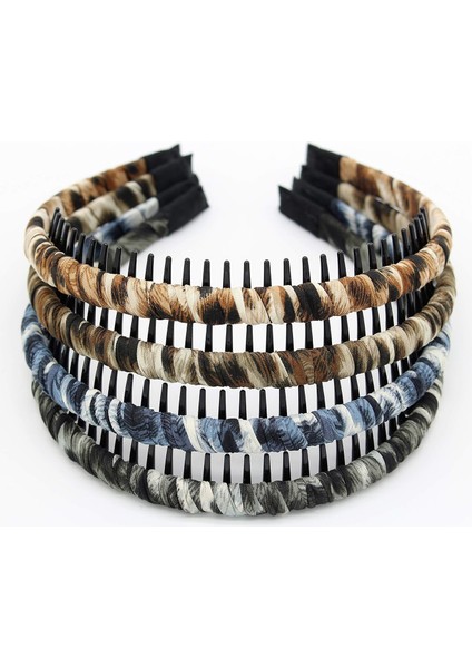 Fashion Floral Teeth Headband Comb Hair Accessories Non-Slip Headband Soft And Comfortable Headband For Women/girls (4 Colors) (Yurt Dışından)