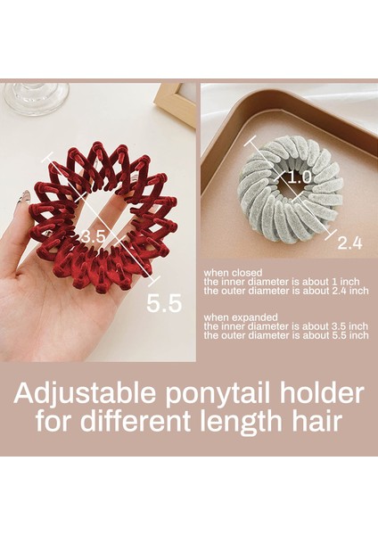 Set Of Bird's Nest Magic Hair Clips Hairband Bun Maker Thick Thin Hair Hair Clips Expandable Hair Clips Suitable For Women Ponytail Clips Hairband (Yurt Dışından)